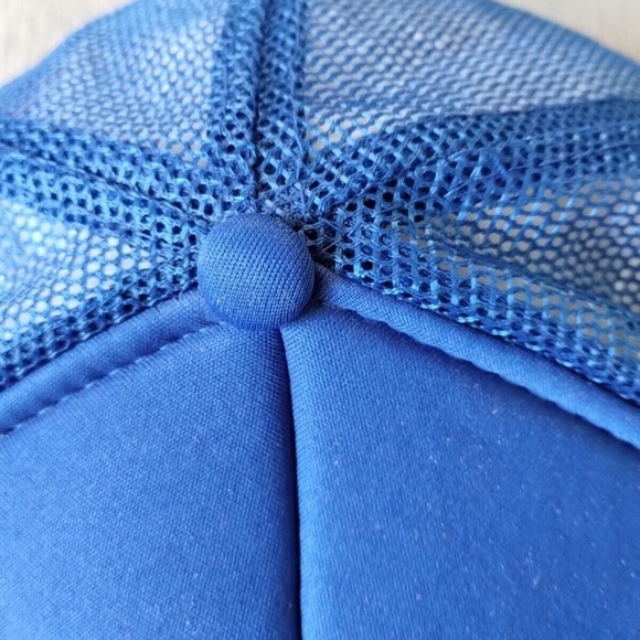 Vintage Trucker Hat TSMT Snapback Cap Blue White Tri State Motor Transit OSFA - Picture 6 of 11